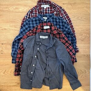 Old Navy Kids Cotton Plaid and Solid Button Down Shirts - Fall and Winter colors